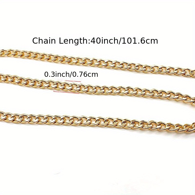 Purse Chain Gold Oval 7mm Crossbody Shoulder Strap for 