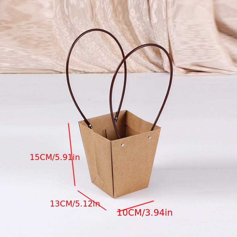 English Kraft Paper Valentine's Day Wedding Confession Hand-held Floral  Bouquet Diy Material Flower Arrangement Paper Bag Rose Flower Packaging  Gift Bag, Wedding Supplies - Temu