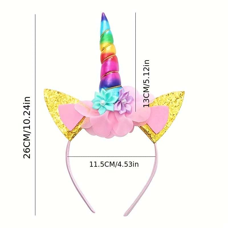 Diadema Unicornio Niñas Decoración Fiesta Cumpleaños - Temu Mexico