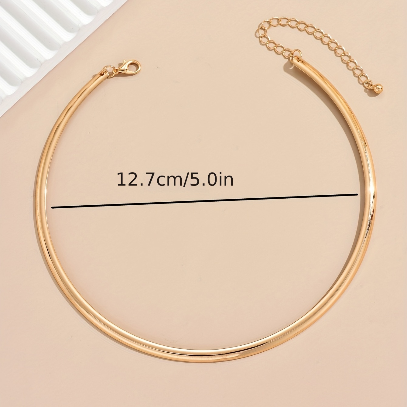 Golden Collar Neck Ring, 18K Plated Choker