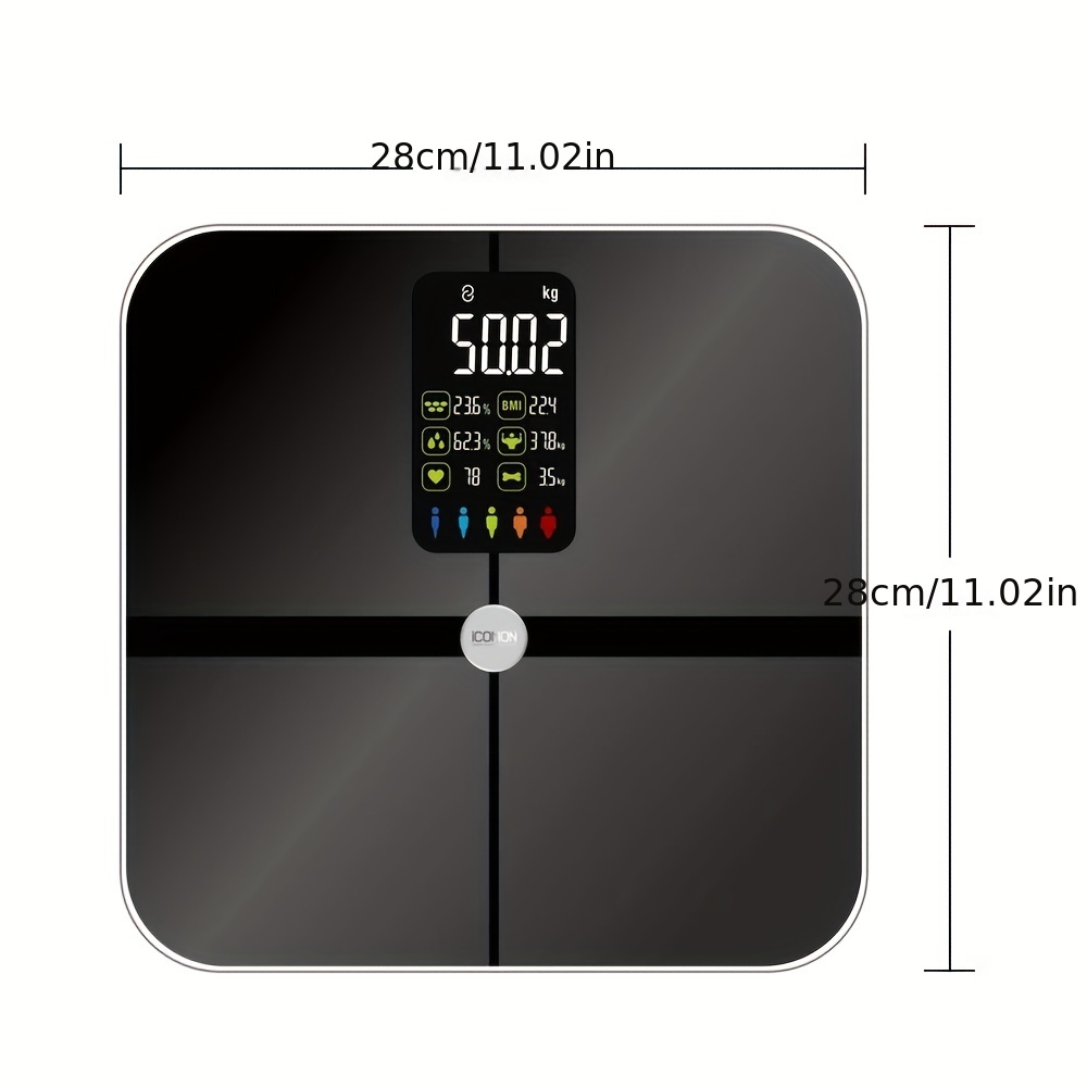 Scales for Body Weight and Fat, Lepulse 8 Electrode Smart Body Fat
