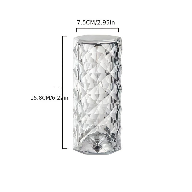 Lampe tactile Cristal, blanc