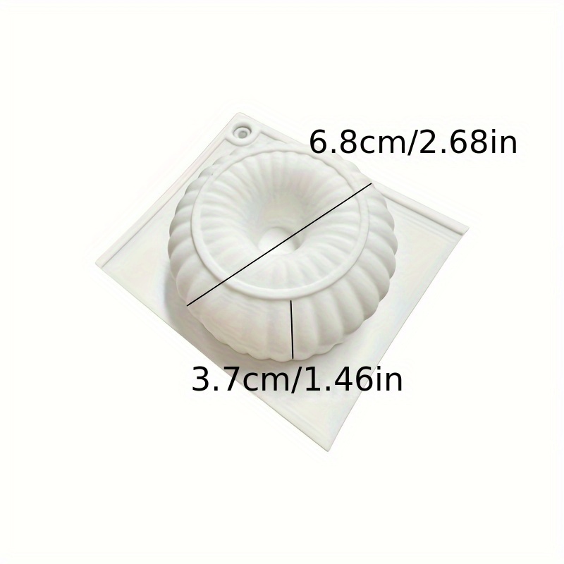 Image of Circular Striped Circle Candlestick Floral Arrangement Home Desktop Atmosphere Decoration Resin Gypsum Silicone Mold, Handmade Gift Silicone Mold
