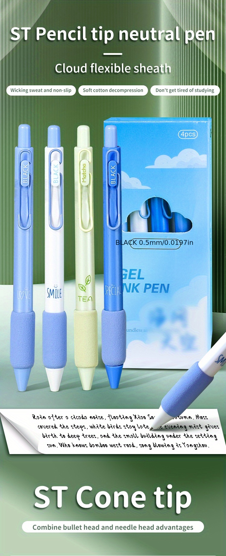 Carino Duck Press Neutral Pen 0.5mm Penna Scrittura Ragazzi E