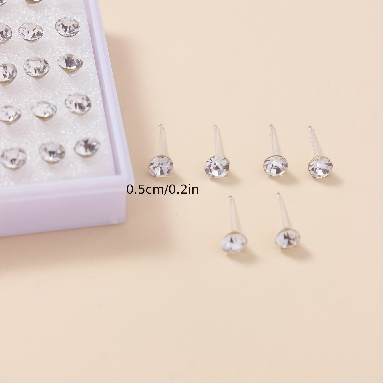1 Set Of 20 Pairs Of Easy Zirconia Stud Earrings Set For Women' Wear
