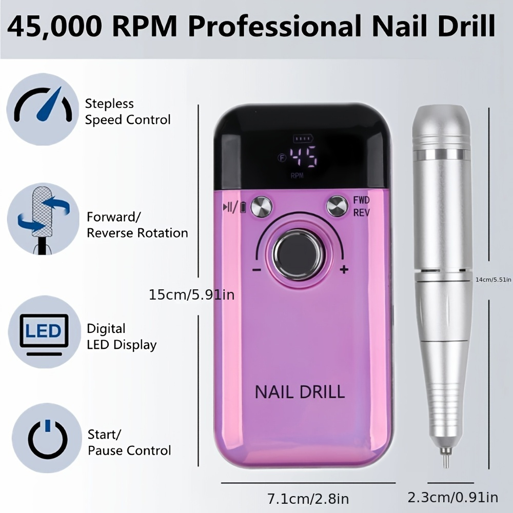 Professional Portable Electric Nail Drill Machine
