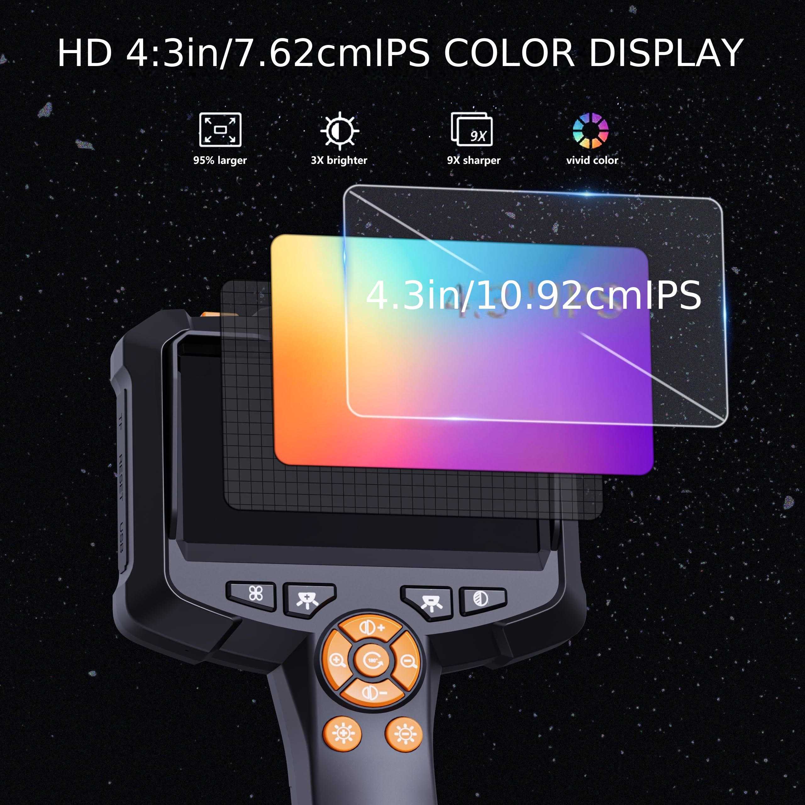 16.5ft Borescope Camera With Light, 4.3"/2.4" Endoscope Camera With Light, IP67 Waterproof Endoscope, 1080 HD Inspection Camera, Snake Camera, Endoscope Camera Gadgets For Men 8 16.5ft Borescope Camera With Light, 4.3"/2.4" Endoscope Camera With Light, IP67 Waterproof Endoscope, 1080 HD Inspection Camera, Snake Camera, Endoscope Camera Gadgets For Men - Image 8