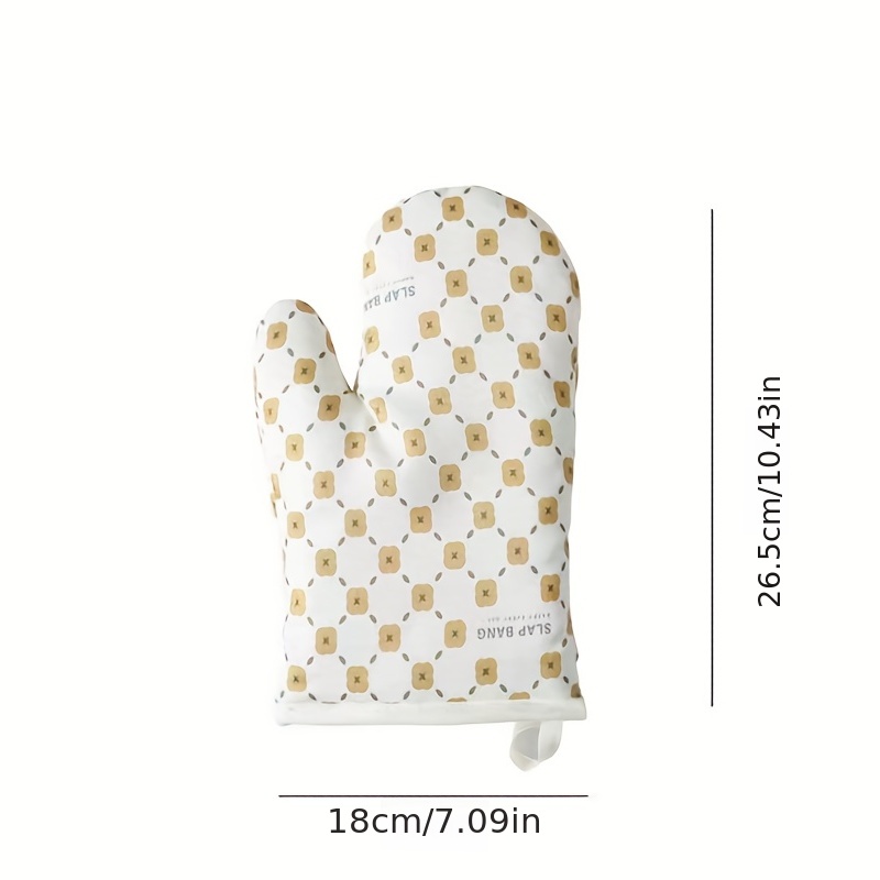 Silicone Oven Mitts Plaid Pattern Thicken Heat Resistant - Temu