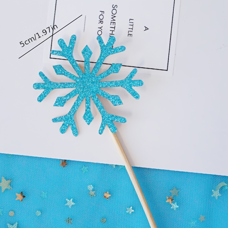 Snowflake Cake Toppers Frozen Cake Toppers Frozen Birthday - Temu