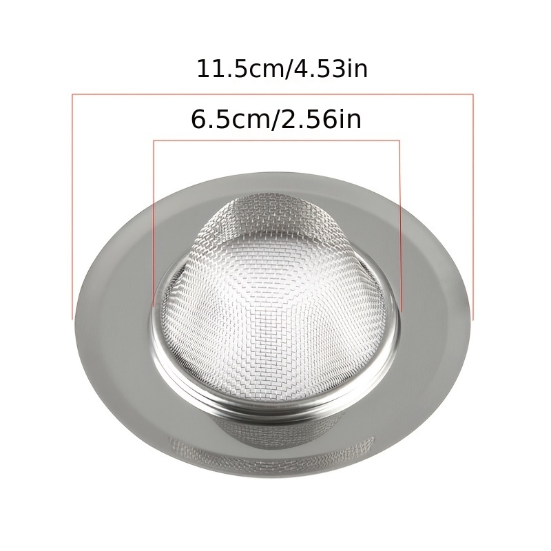 2Pcs 4.53in Kitchen Sink Strainer Stainless Steel Mesh Drain