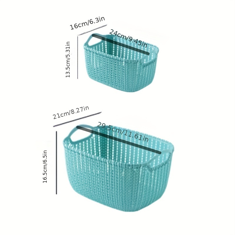 Plastic Storage Basket, Desktop Hollow Out Utility Basket
