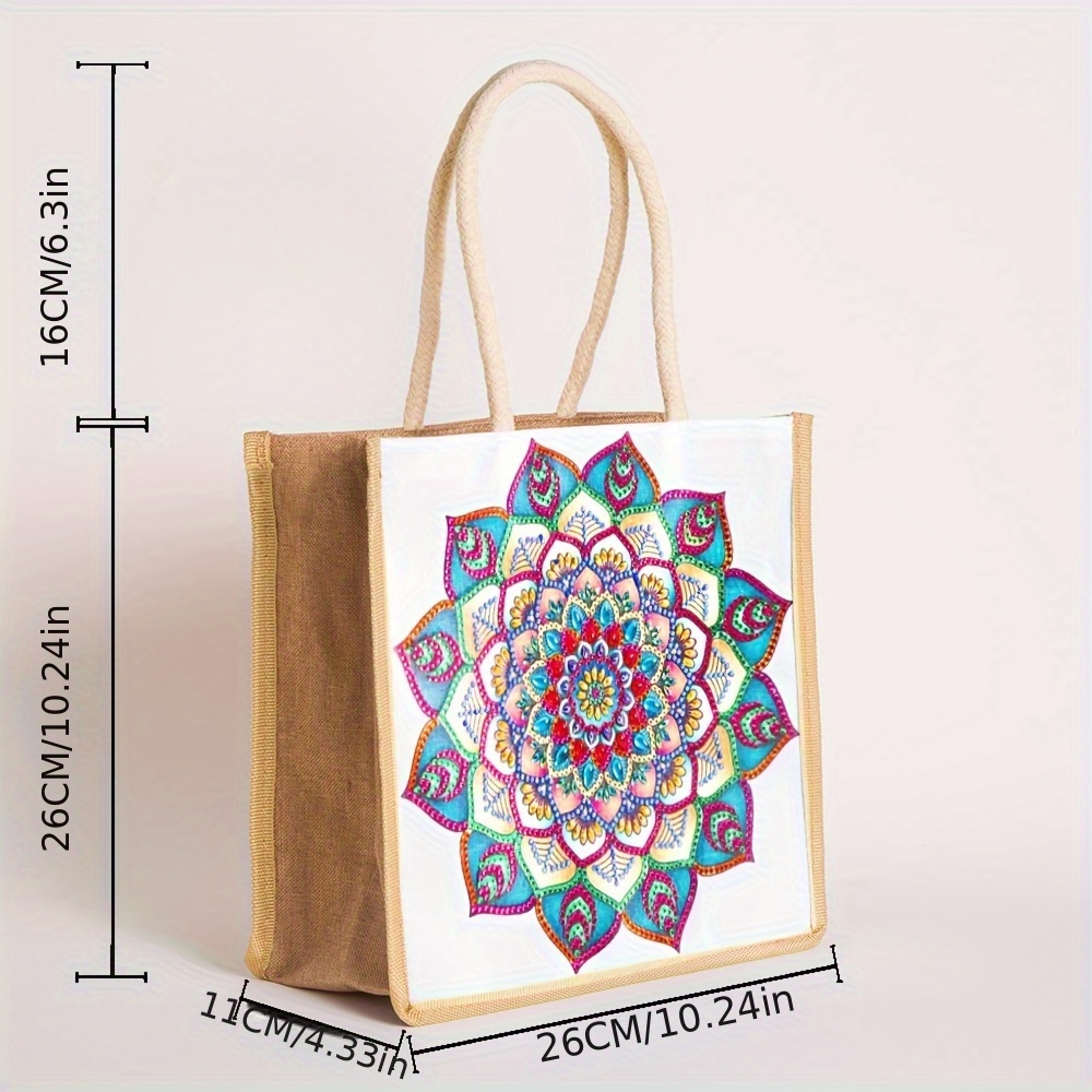 Diamond Painting Satchel Bag 5d Diy Diamond Painting Tote - Temu