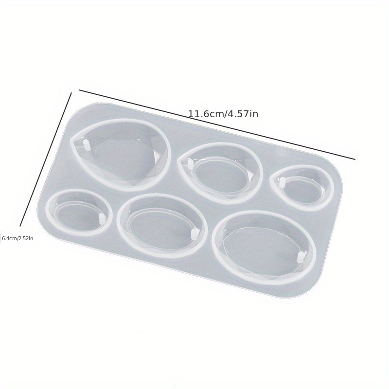 Crystal Epoxy Resin Cut Surface Oval Water Drop Pendant Silicone Mold Diy Earring Pendant Keychain Mold