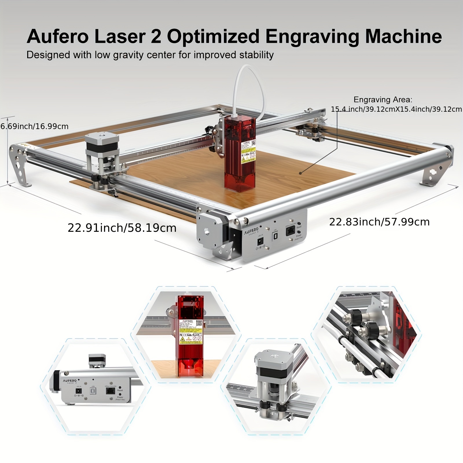 ORTUR Aufero Laser 1 Portable Laser Engraving Machine, 5W Small Laser  Engraving Machine for Wood, Leather, Acrylic, 7.1 x 7.1 Engraving Area,  Eye Protection 