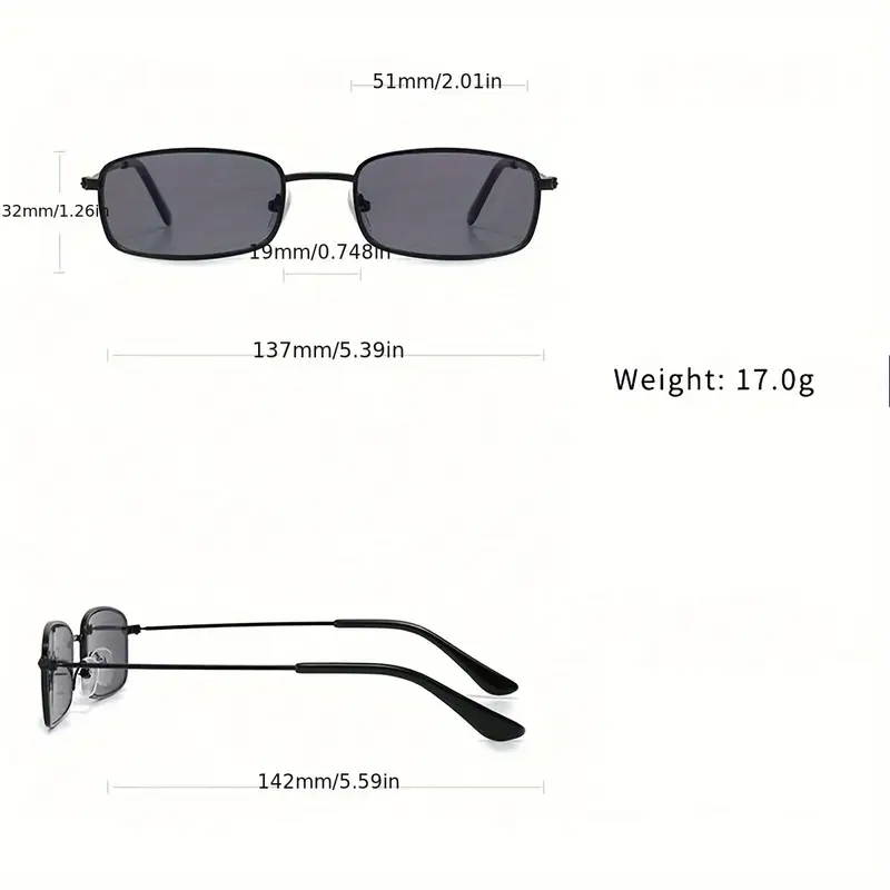 1 pair mens square frame fashion glasses copper alloy lenses stylish dark fashion casual attire details 3