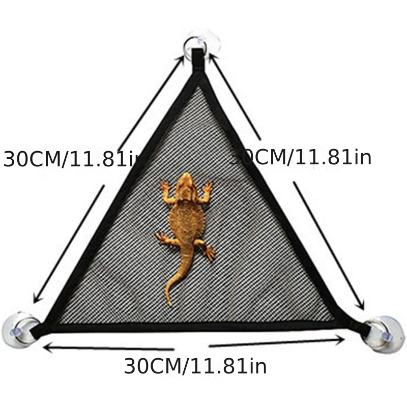 2 Hamacs En Maille Pour Reptiles - Pour Terrarium Lézards, Geckos, Serpents - Avec Ventouses - Noir - 10