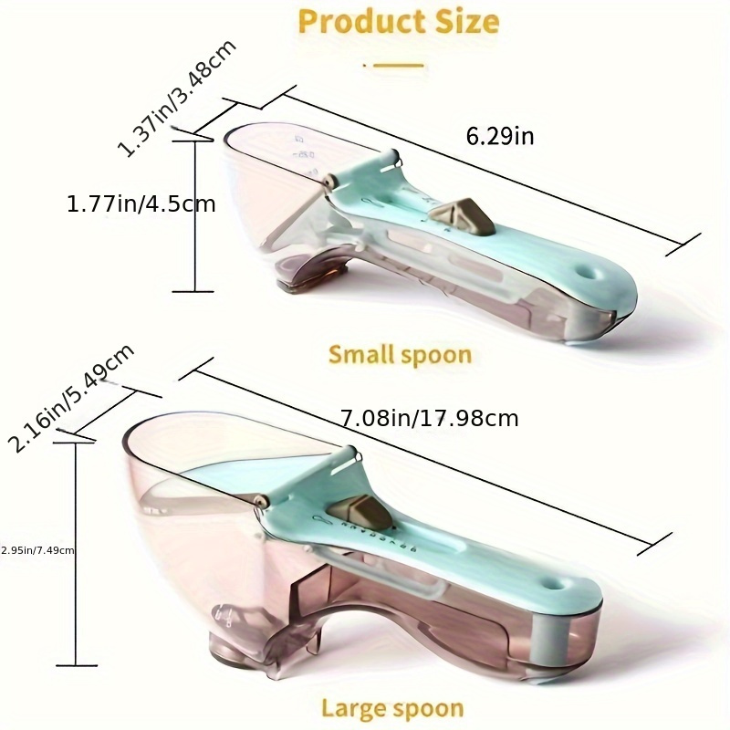  2pcs Adjustable Measuring Cups and Spoons Set Magnetic