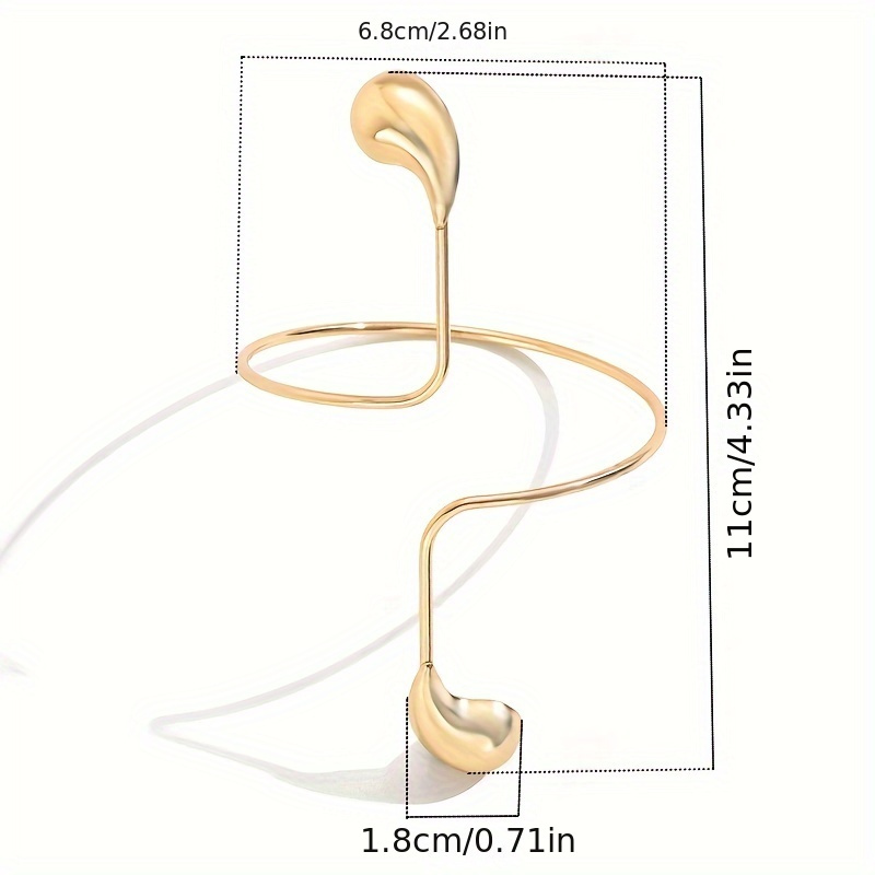 Women's Exaggerated Geometric Open Water Droplet Bracelet