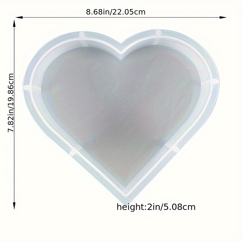 Large Bookends Resin Molds Heart Shape Crystal Epoxy Resin - Temu