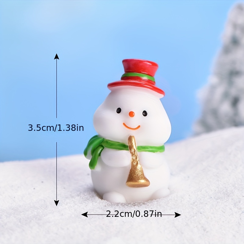 Christmas Micro Landscape Ornaments Santa Claus Cute Snowman - Temu