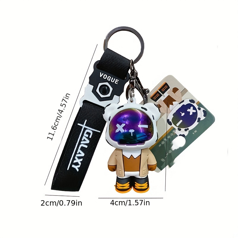 Trendy Cool Bear Doll Anime Keychain for Men, Exquisite Key Ornament for Men,Key Chain Men,Temu