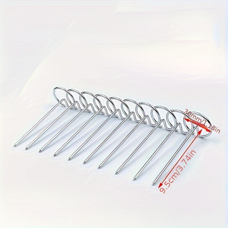 10pcs Universal Bbq Grill Vertical Hanging Skewer Barbecue Sign Stainless Steel