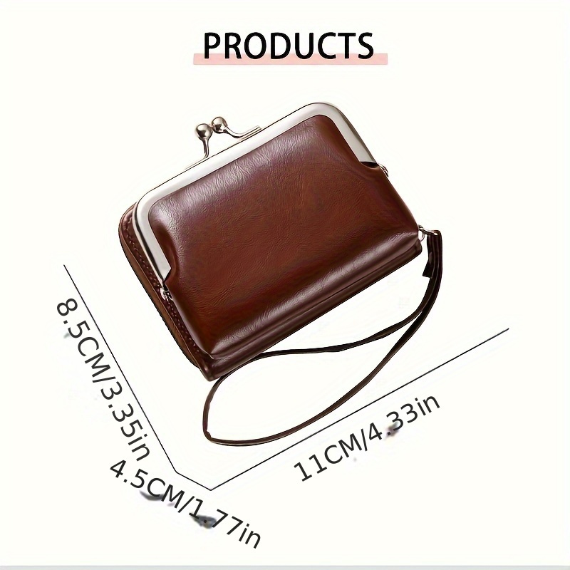   credit card holder retro kiss lock coin purse womens fashion wallet wristlet Product details 1
