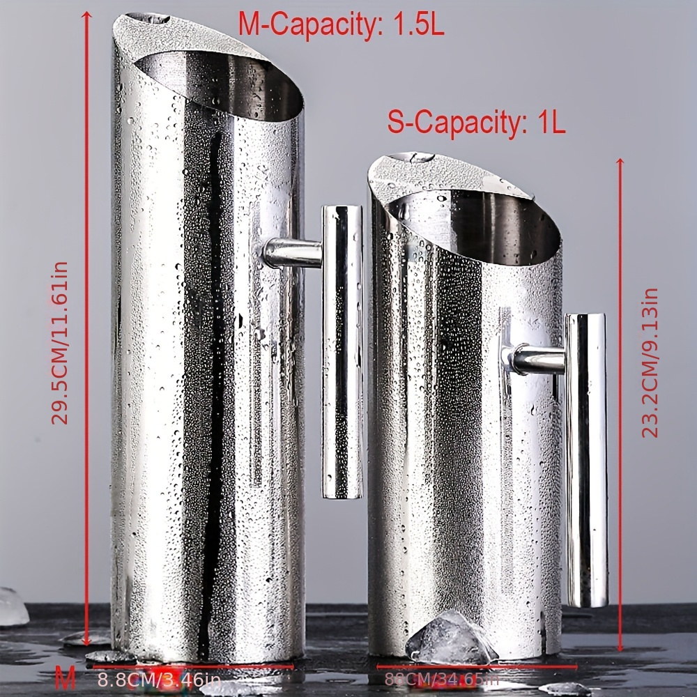 edelstahl wasserkanne 1 5l moderne metallkanne eisfänger