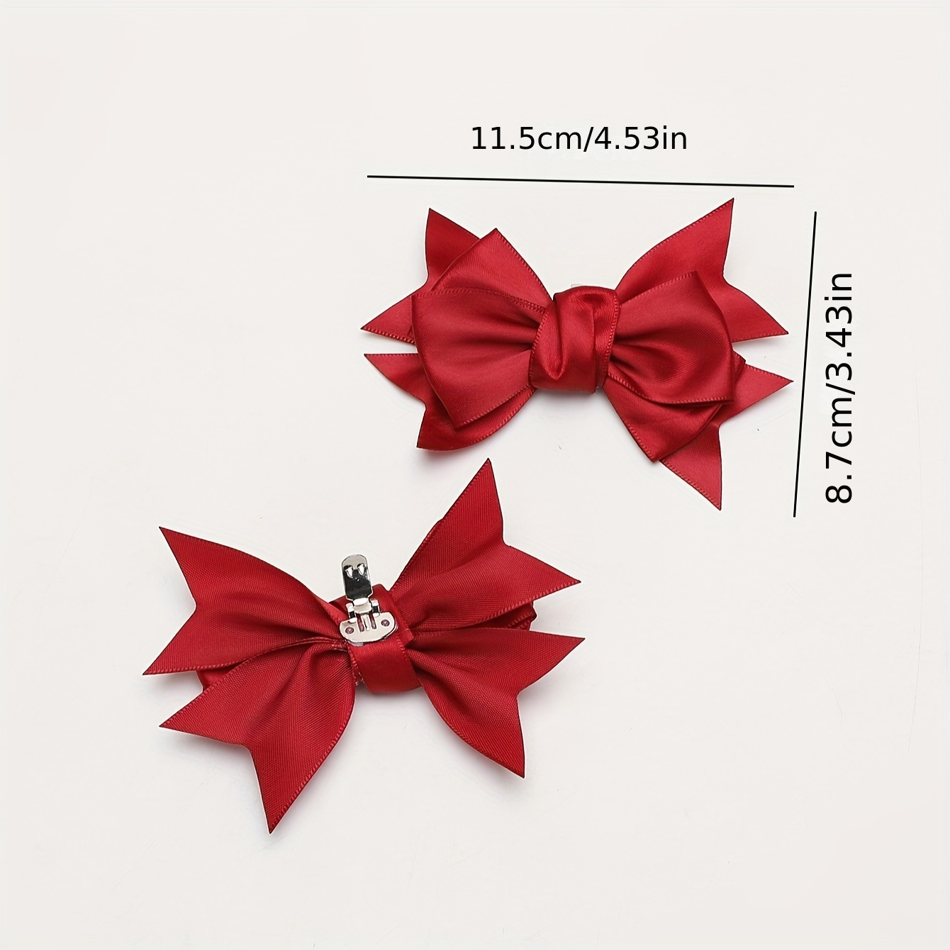 TEMU 1pair Fashion Red Bowknot Shoe Accessories, Suitable For Heels Decoration, Delicate Gifts For , Decorative Items For Parties