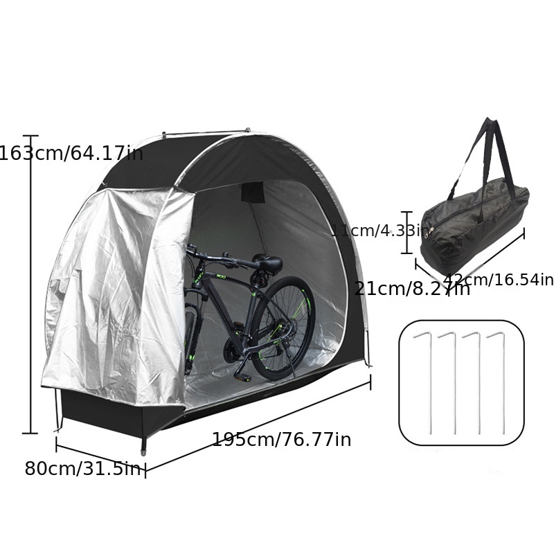 自転車保管テント 防塵防水自転車カバー 屋外折りたたみ自転車小屋