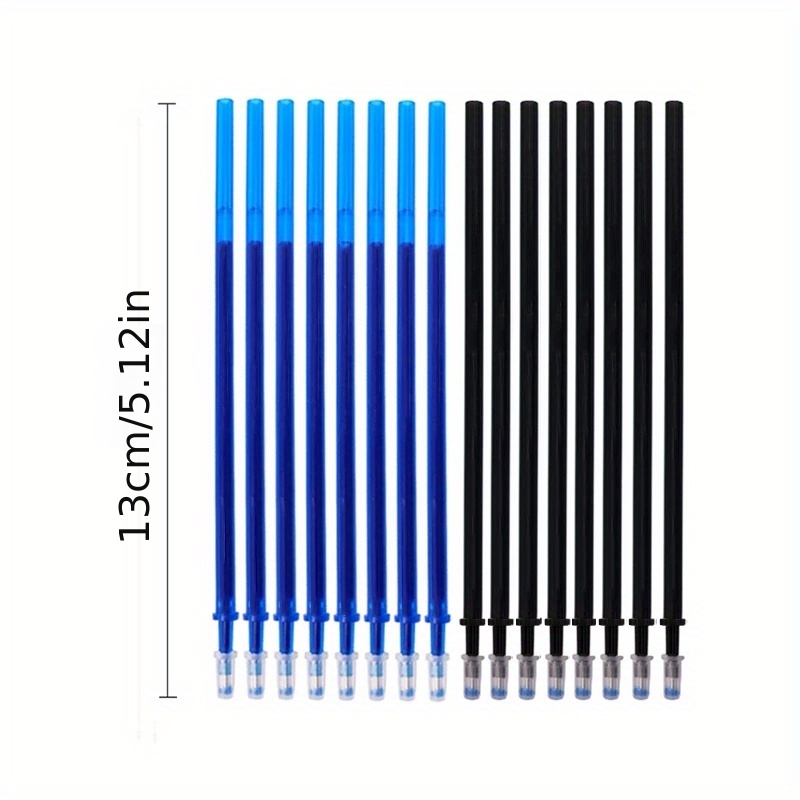 55pcs/set Colored Ink Erasable Pen Refills Rods 0.5mm Magic Erasable Gel Pen Washable Handle Office School Writing Stationery(50 refills+3 pens+2 Eraser)