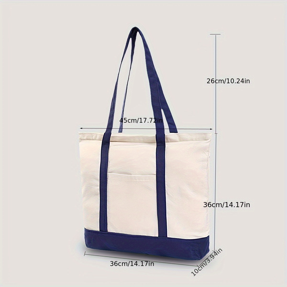 TEMU [customized Logo] Tote Bag Ladies' Large Capacity Storage Bags, Shopping And Leisure Handbag