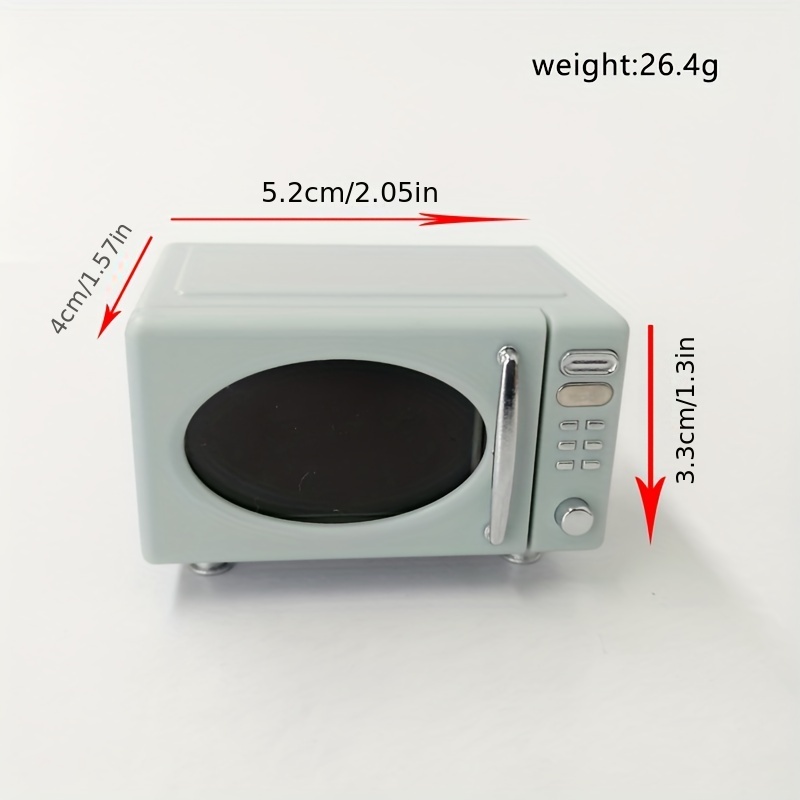 Mini four à micro-ondes de maison de poupée 1:12 - DILWE - Accessoires de  maison en bois blanc