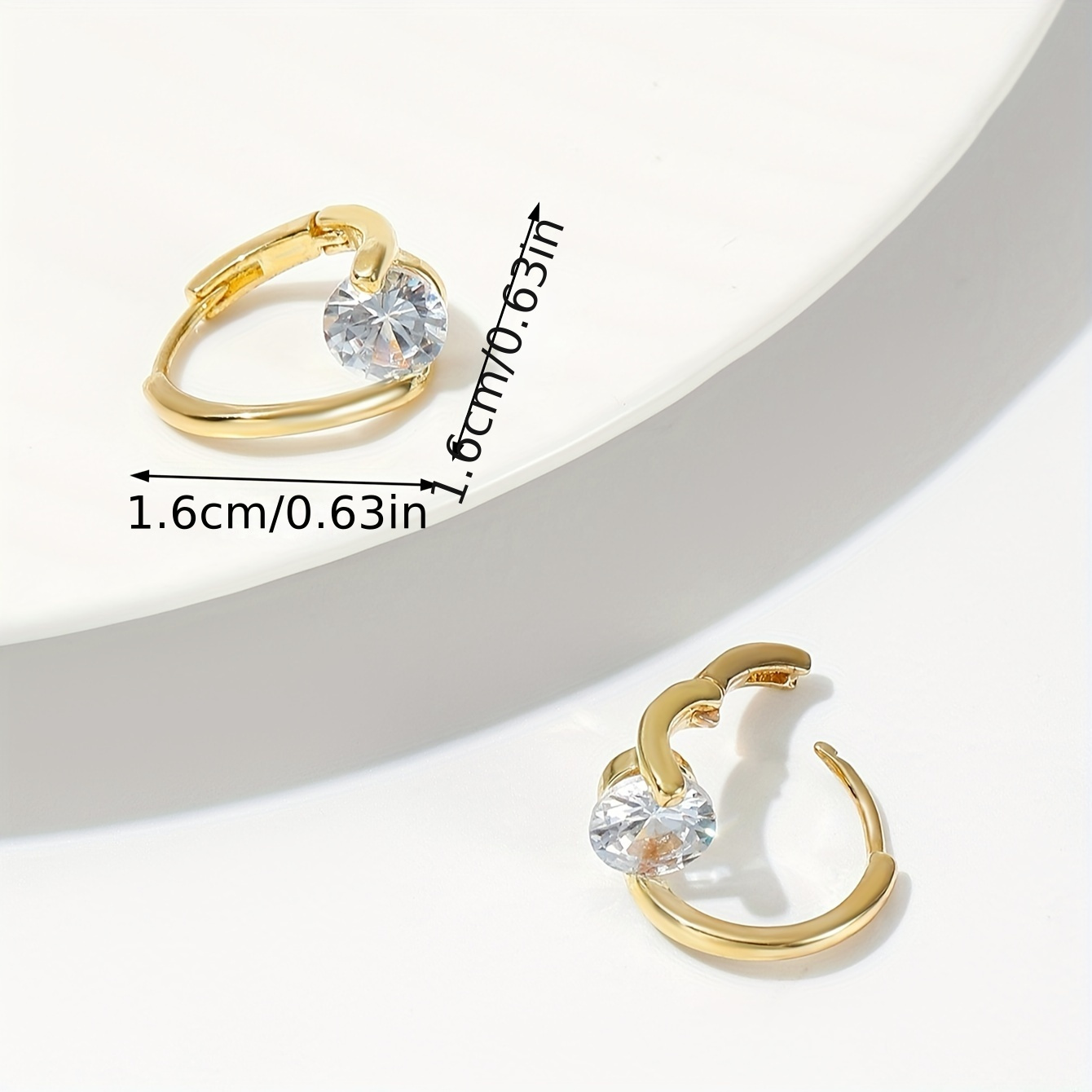 Sparkling Zirconia Hoop Earrings for Women