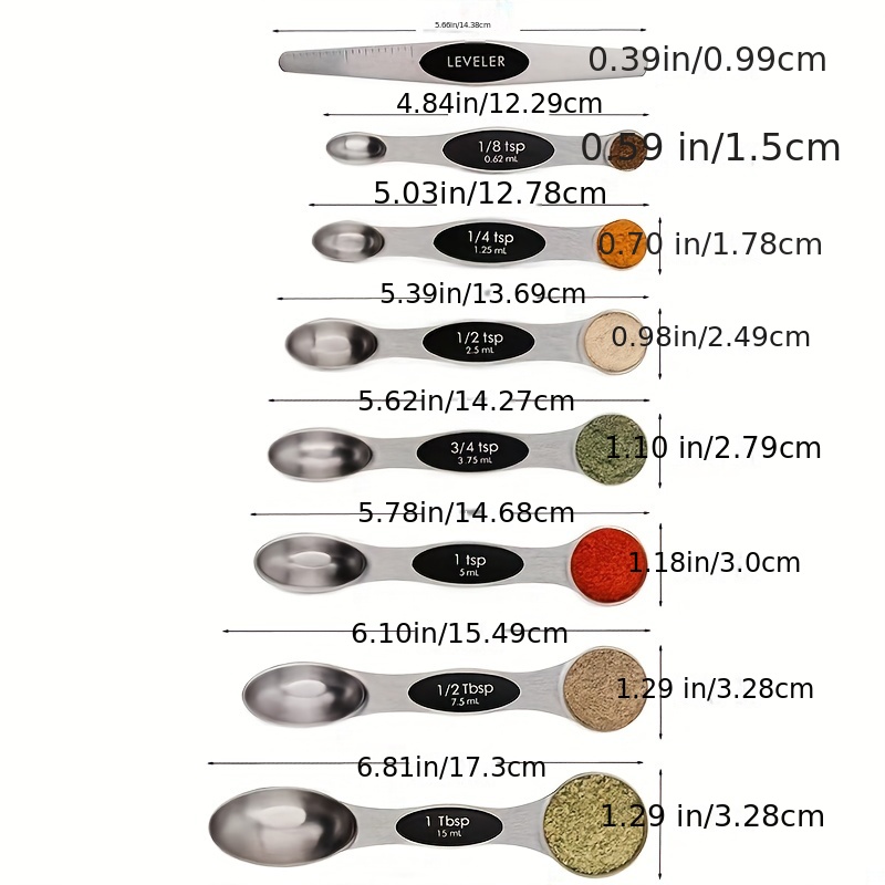 Magnetic Measuring Spoons: Accurate Double sided - Temu