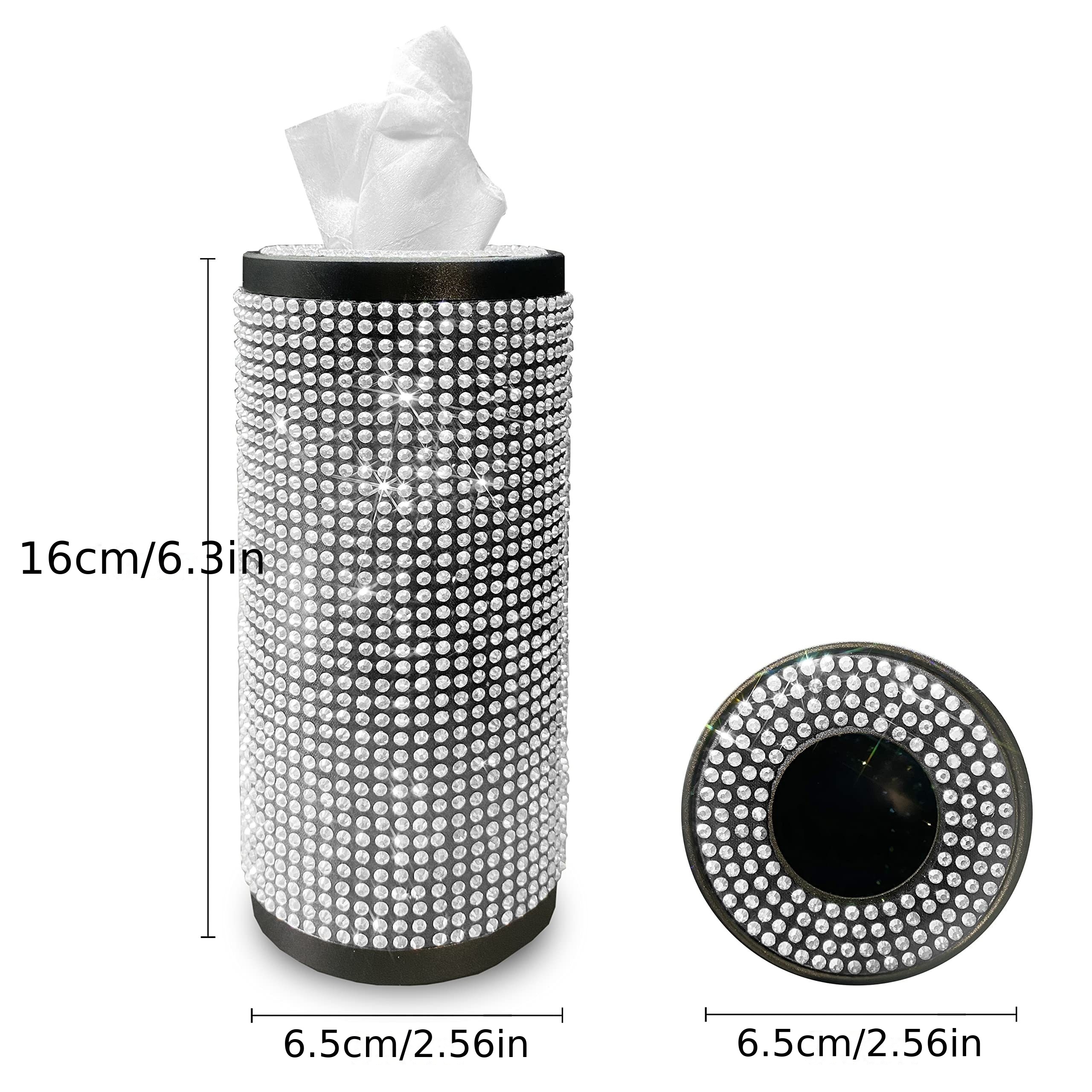 Shop Generic Crystal Beads Embellished Car Tissue Box Holder, Silver and  Red