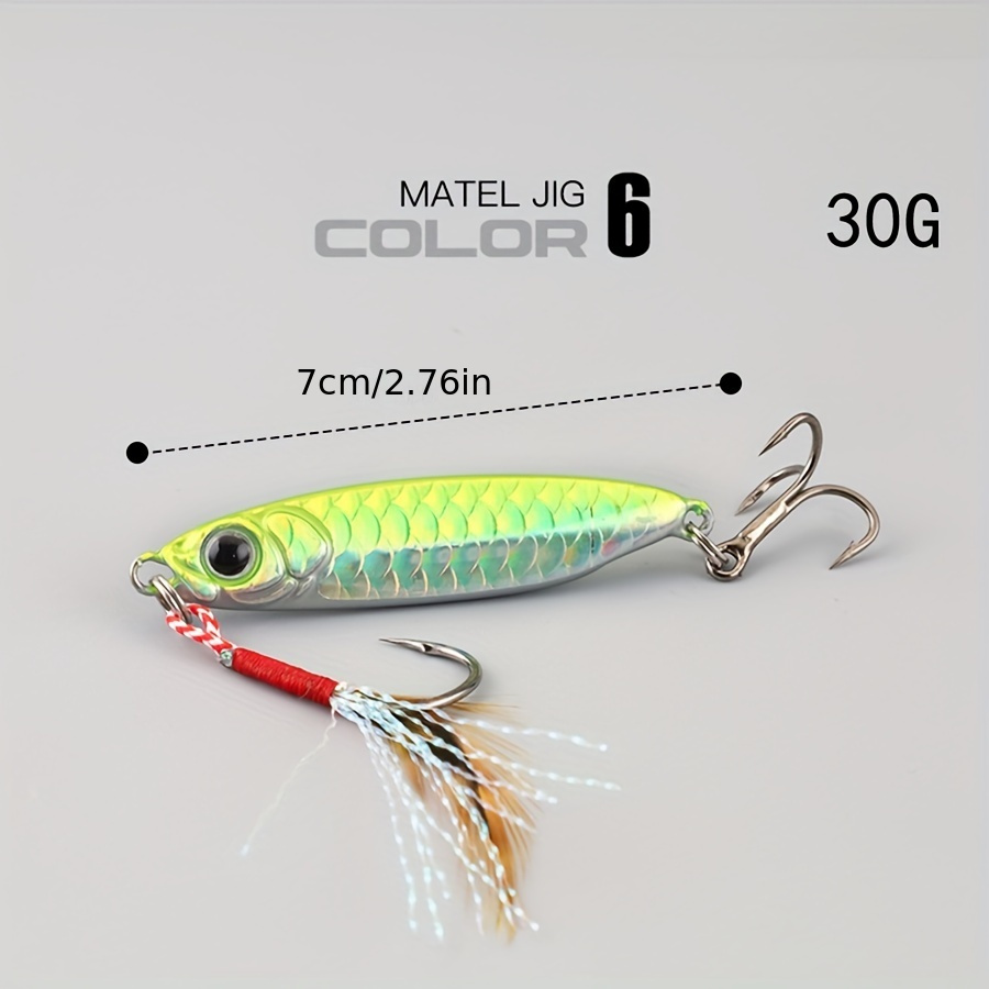 Long Casting Metal Jig Double Hooks Vib Bait Freshwater - Temu