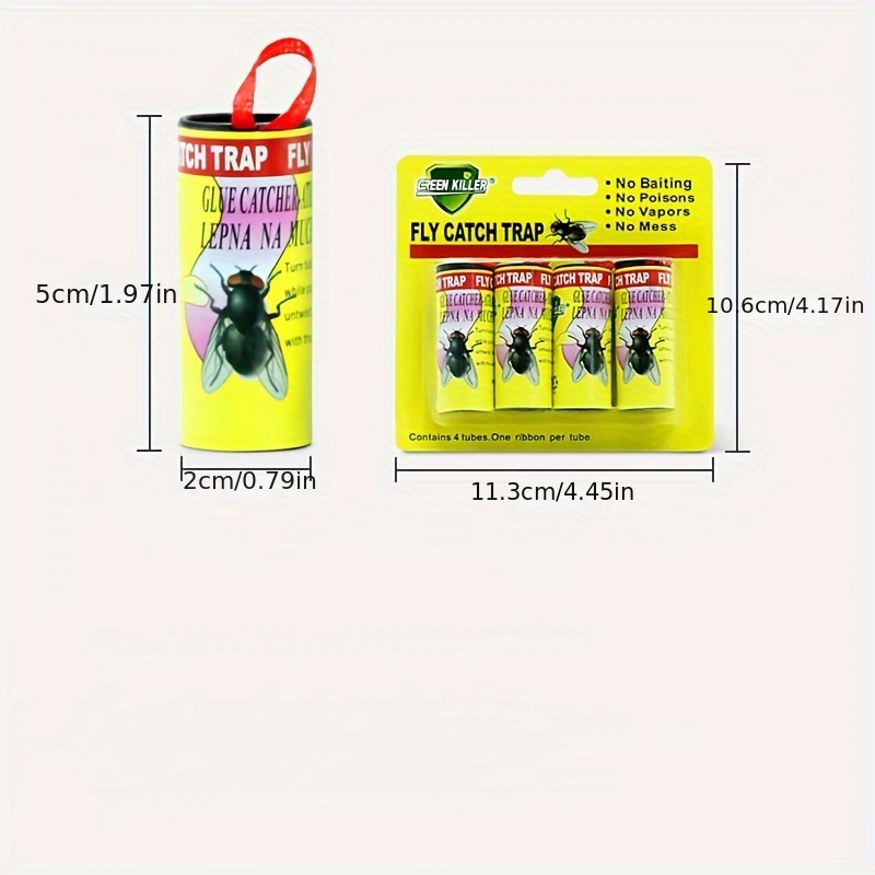 Fly Traps for Indoors Outdoor, Fly Paper Strips Sticky Hanging, Fruit Fly Strips,Fly Tape Catcher Ribbon, Fruit Fly Gnat Trap Killer Fly Traps for