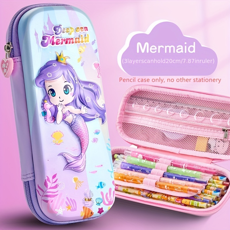 Big Capacity Pencil Case - Mermaid Pencil Case - Cute Pencil Case