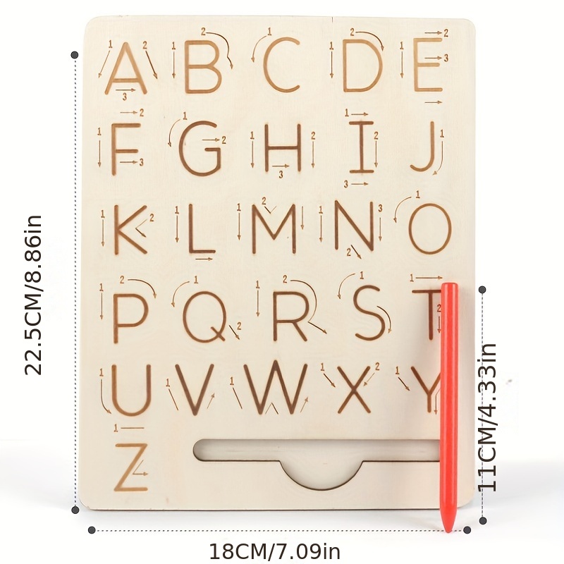 Magnetic Alphabet Tracing Board for Kids, Magnetic Number Tracing