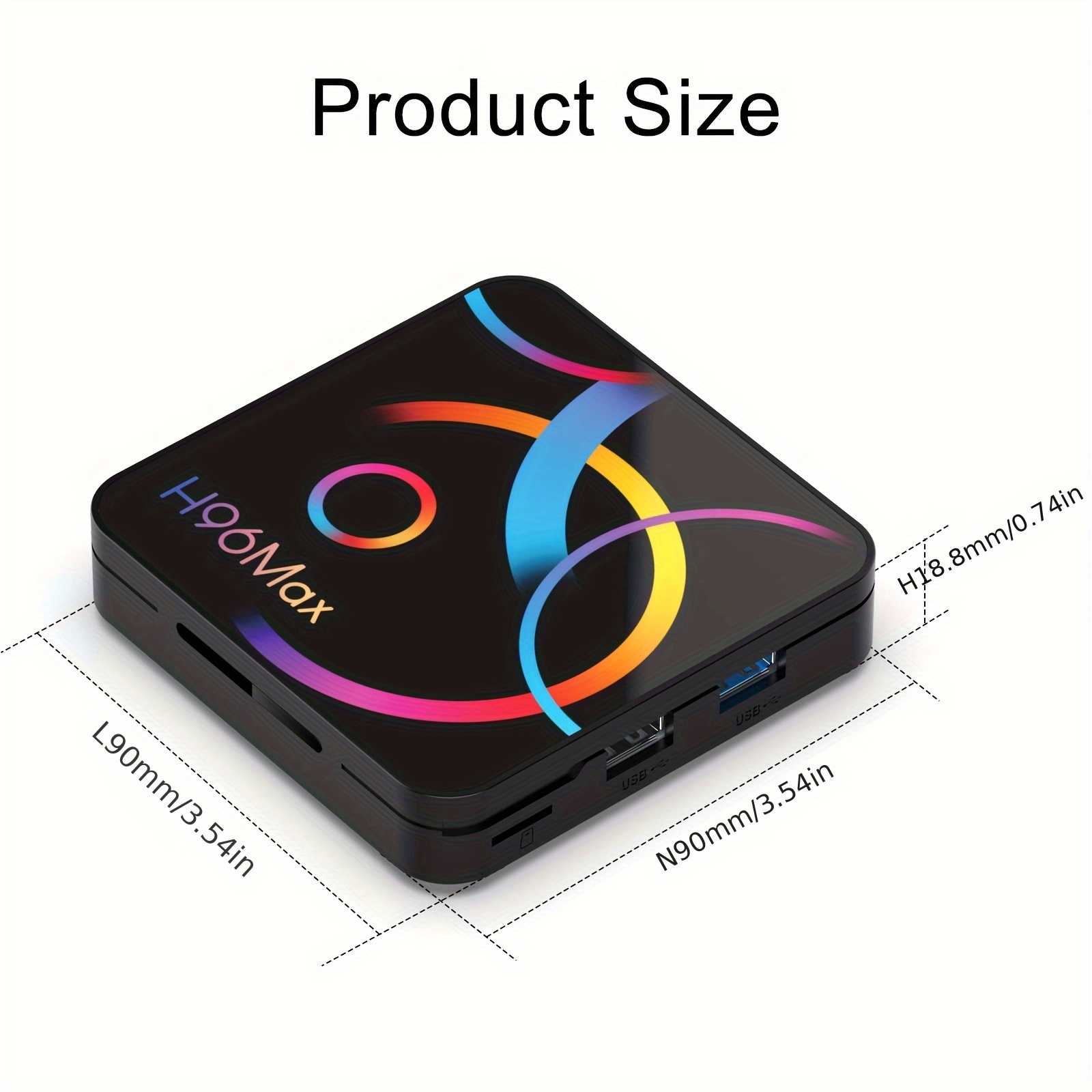 H96 MAX RK3518 Android 14.0 Smart TV Box | 4K@60fps HD, 3937.01inch Ethernet, Wi-Fi 6, BT 5.4, Google Assistant, HDR10, Stereo Sound, Durable Design - Google Play & Google Assistant Compatible