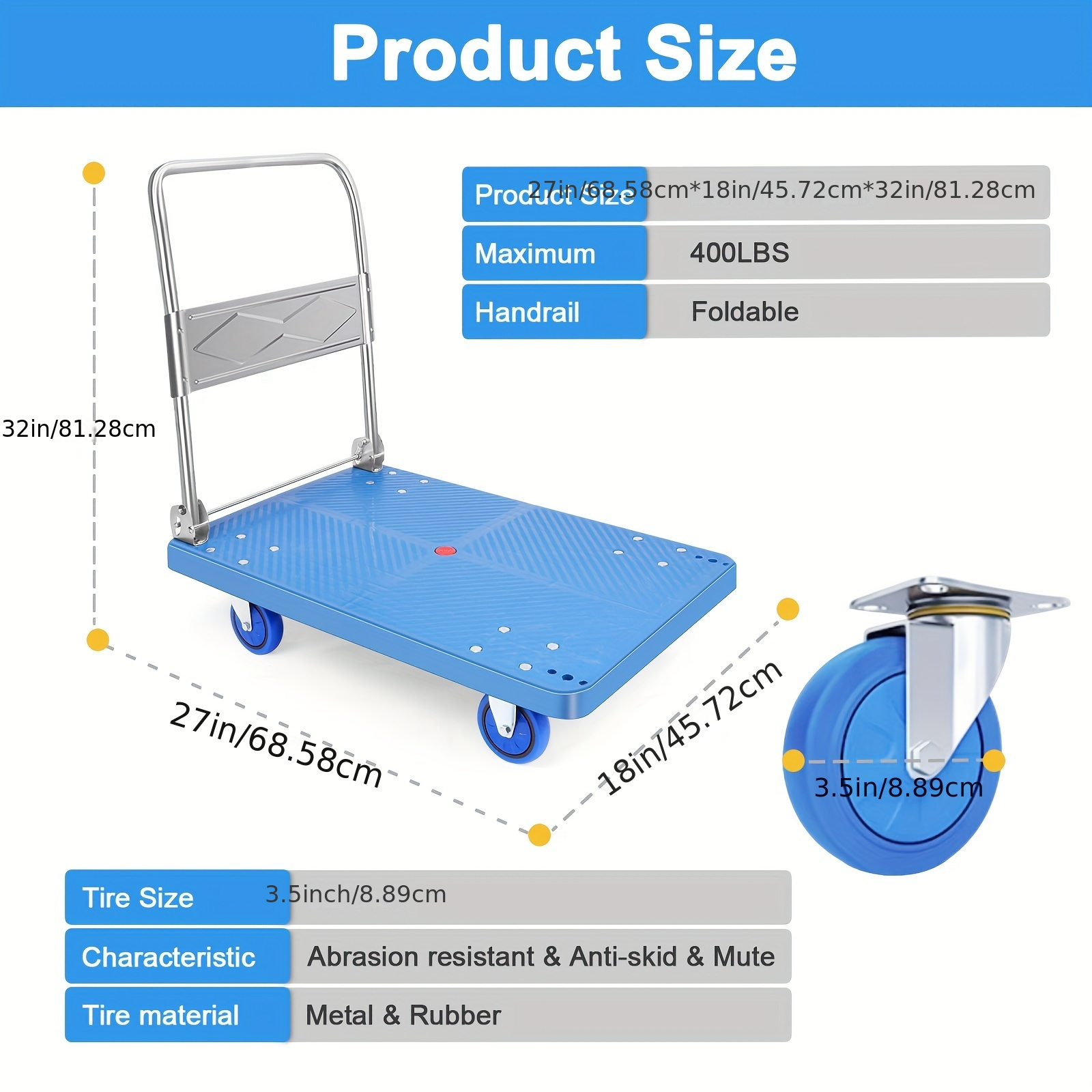 Image of Sound Folding Handcart, Vehicle, Factory Handling Vehicle With Strong Load Capacity Of 1000 , Plus Double-sided Pipe Panels