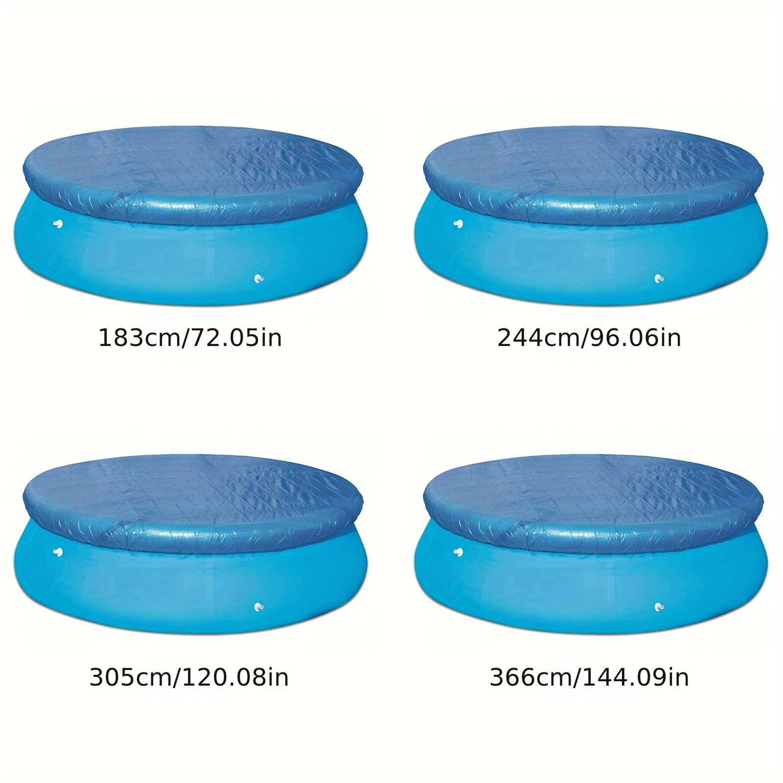 

Round Swimming Pool Cover - Waterproof Pe Dustproof Rain Cover For Outdoor Pools - Durable And Uv Resistant Protection Cover