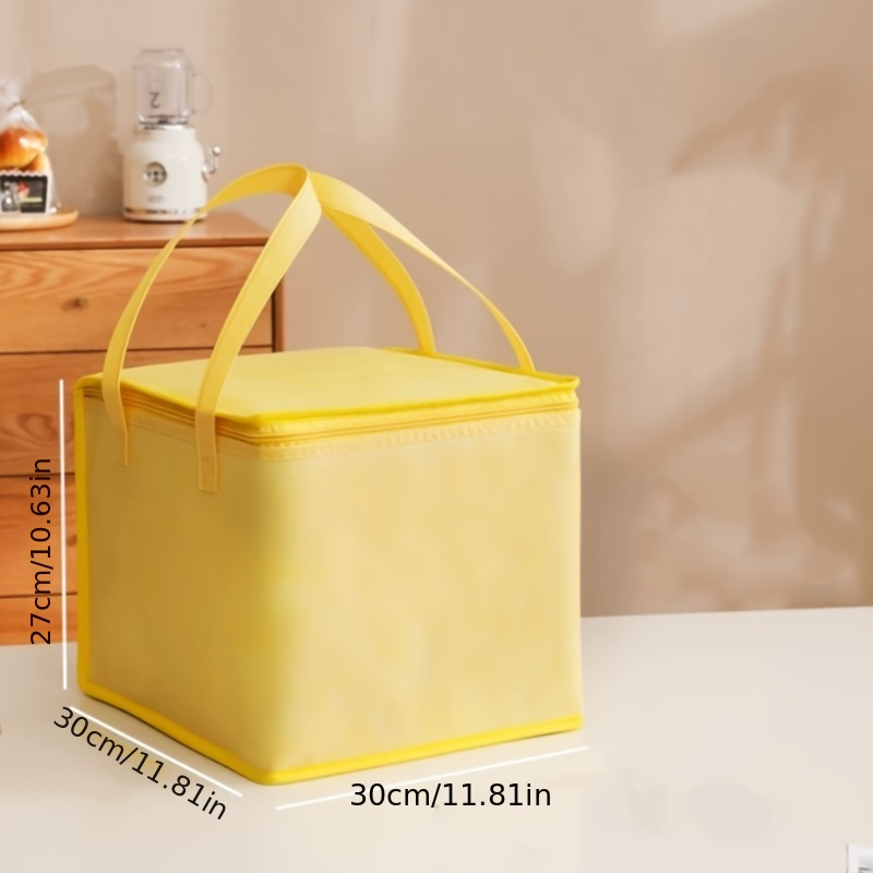 TEMU 1 bolsa térmica para pastel de helado, bolsa para pizza de tela no tejida, bolsas para reparto de pizza, aislamiento duradero para frío y horas,