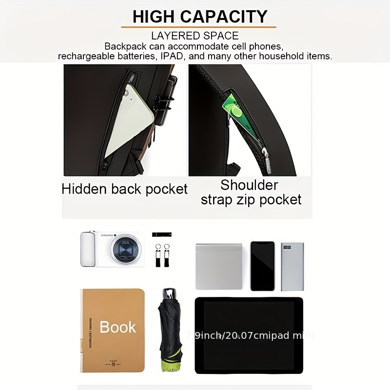 1 multifunctional fashionable crossbody bag with password lock casual travel sports chest bag wear resistant crossbody bag suitable for outdoor   strolling and daily commuting details 10