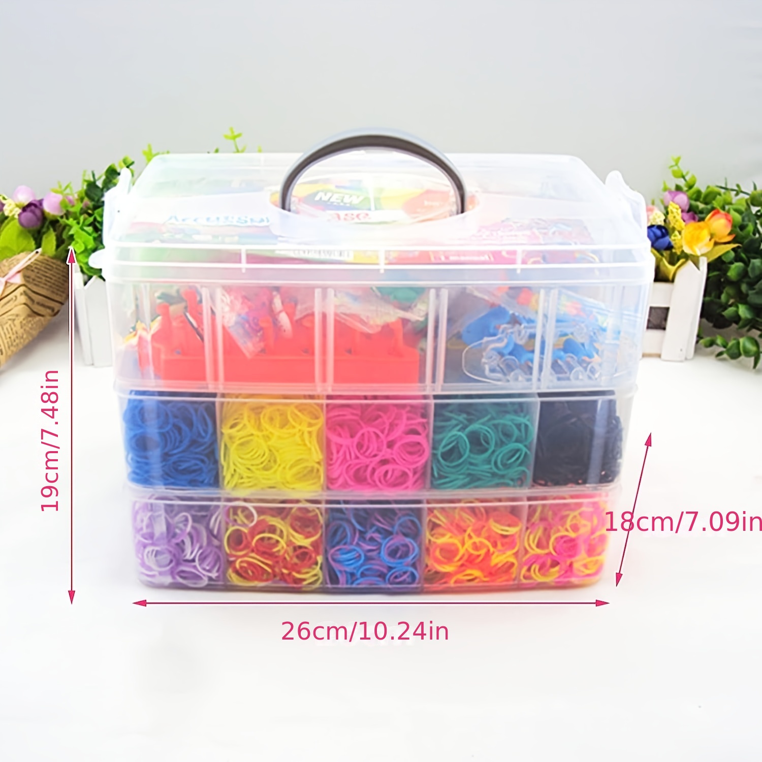 Loom Band Kit, 15000+pcs Loom Rubber Bands In 25 Colors With Storage Box,  DIY Friendship Bracelet Making Kit For Christmas Gifts, Girls Birthday