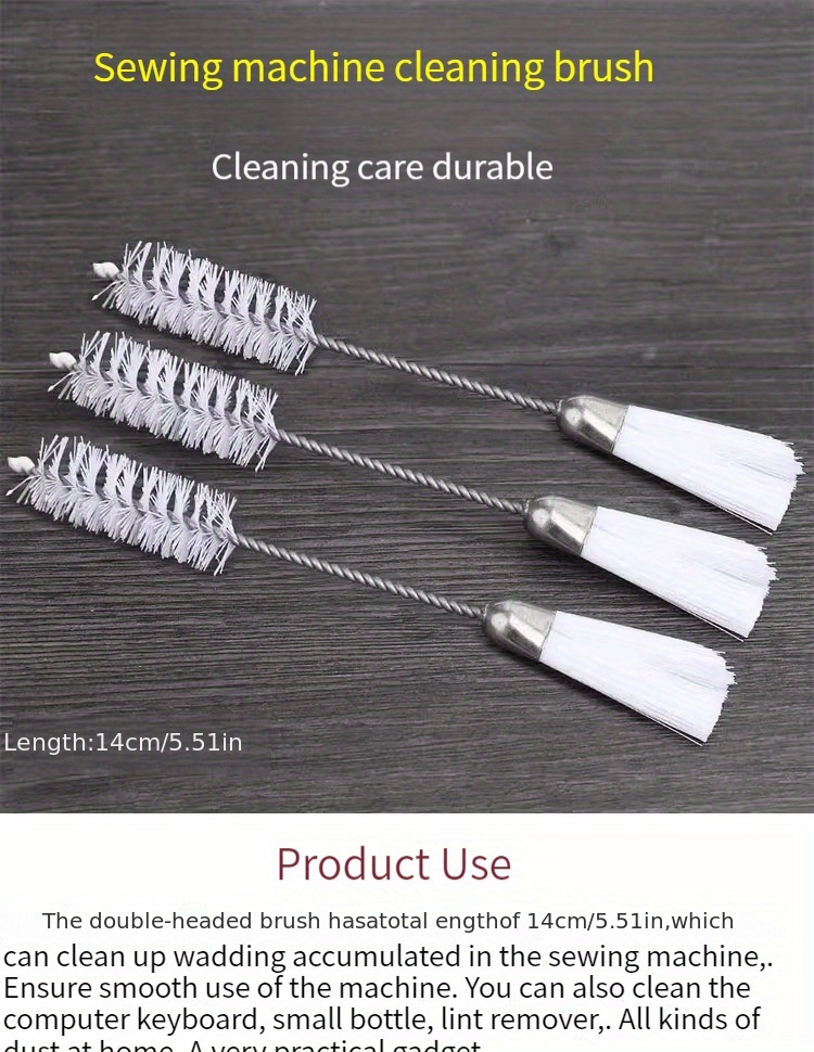Double-ended Sewing Machine Brush Multi-functional Cleaning For Computers &  More - Temu