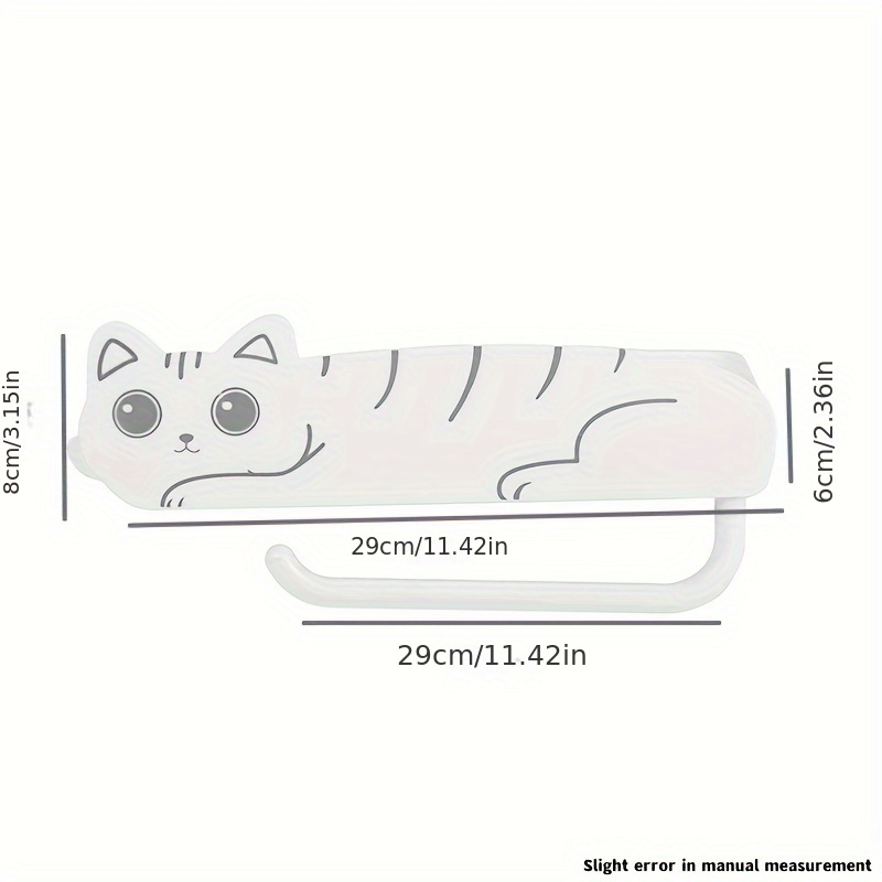 Kawaii Adhesive Soap Dish with Cat Tail Hook Soap Holder Wall Mount for  Shower Bathroom Shelf