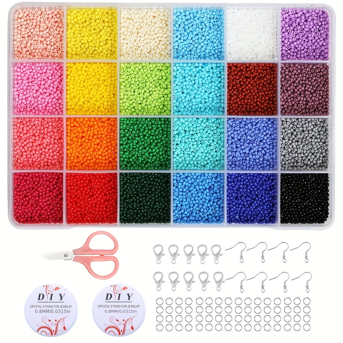 

14400+ Pcs 2mm Rainbow Glass Seed Beads - Making