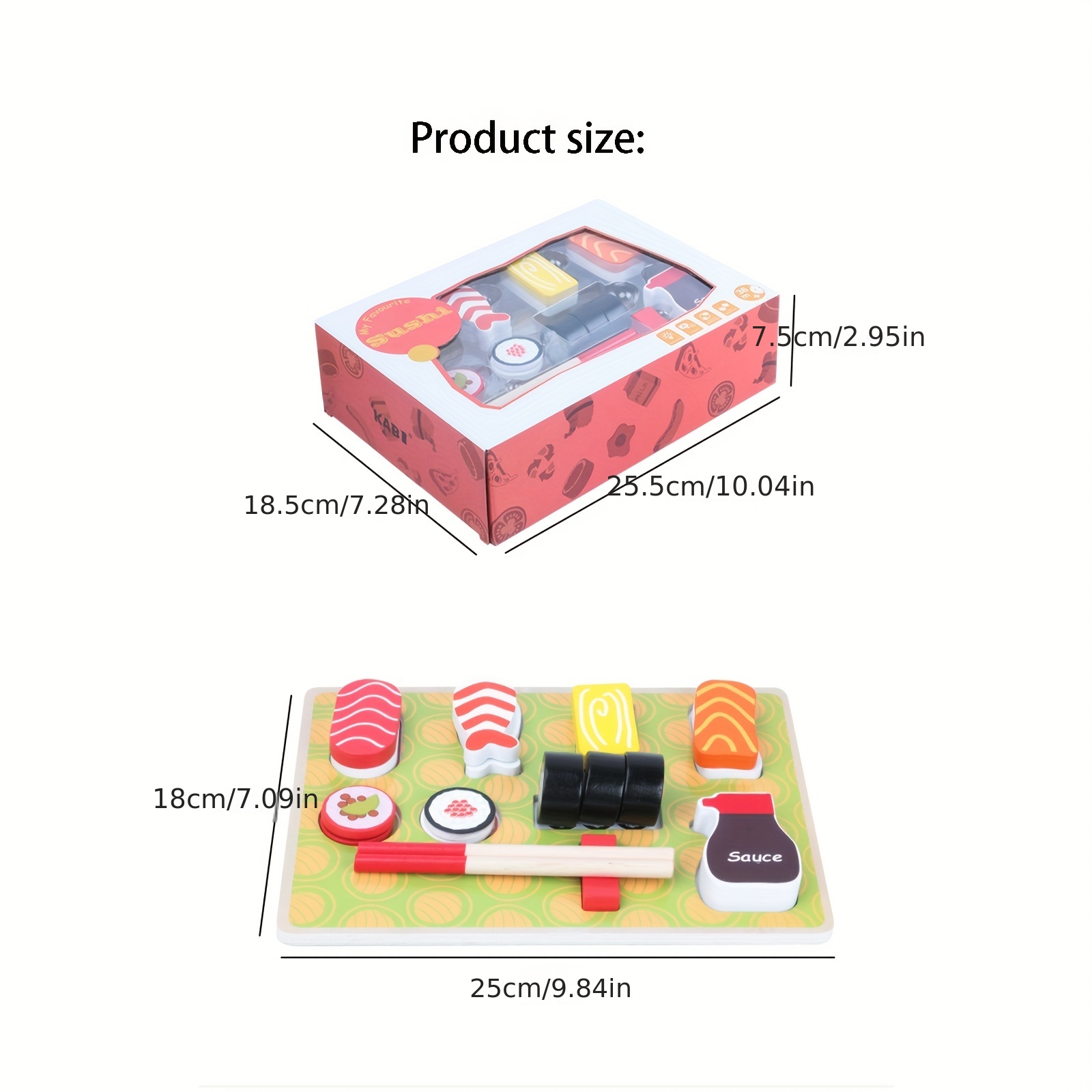 Wooden Sushi Toy for Kids - Kitchen Play Set